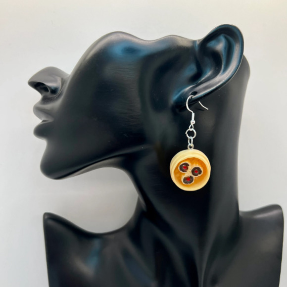 Dumpling Earrings - Dim Sum Dumplings - Steamer Earrings - Asian Earrings - Picture 10 of 10